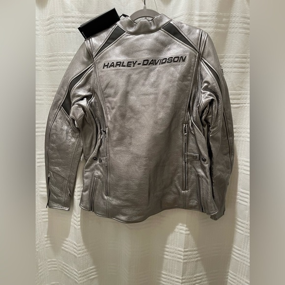 Harley-Davidson Women's Paradigm Triple Vent System Leather Riding Jacket silver - Picture 5 of 14